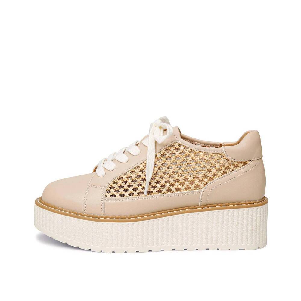 NEW YELLOWBOX women's mercer mesh flatform sneaker in natural